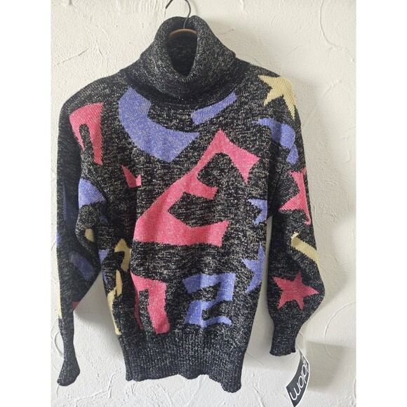 Slalom Vintage Turtleneck Sweater NWT Deadstock SizeS 100% Wool Ski - Picture 4 of 7